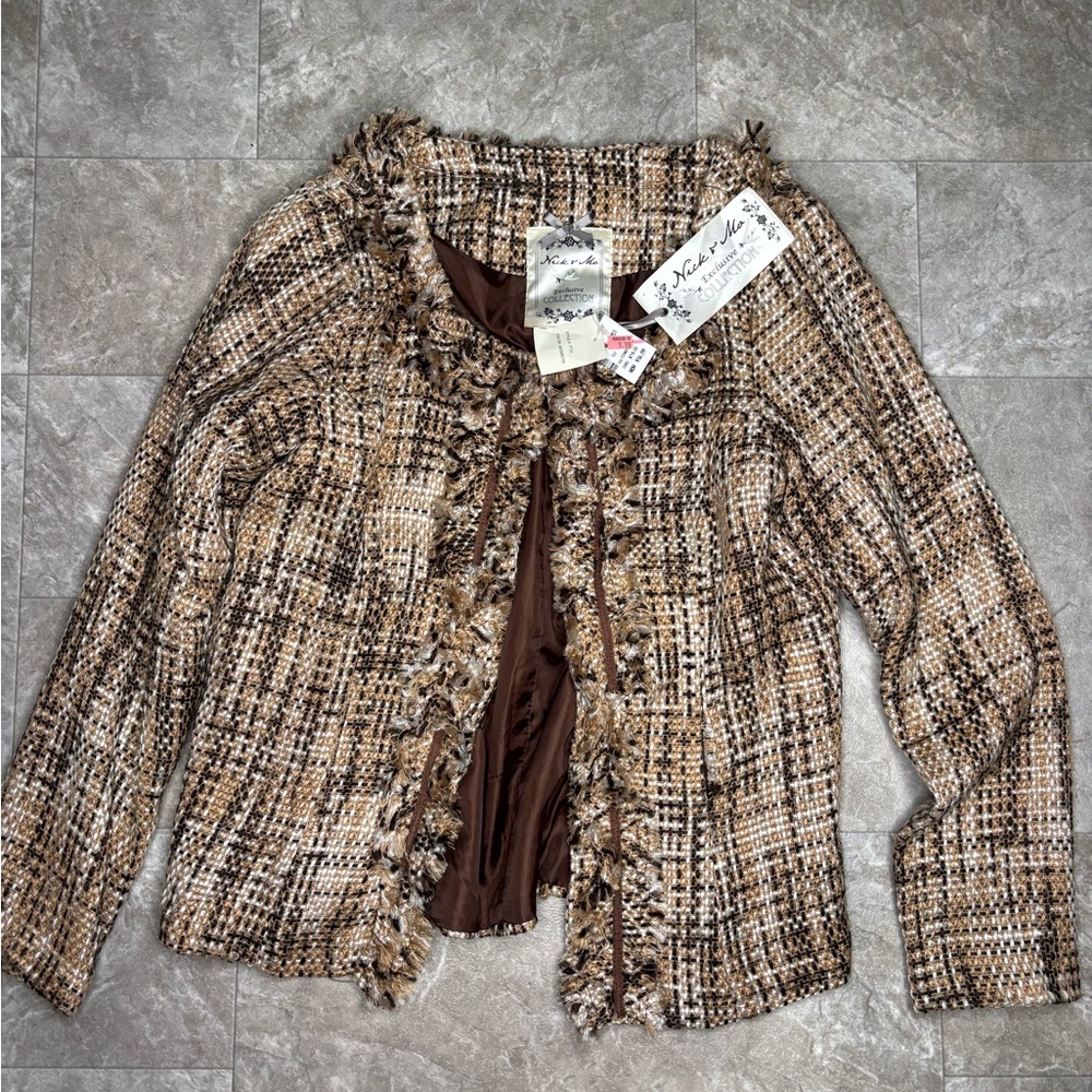 JCPenney Brown Tweed Blazer